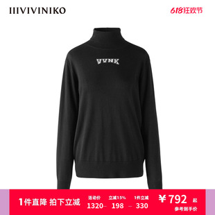 女M230127634C IIIVIVINIKO秋冬新品 松身高领简约打底针织衫