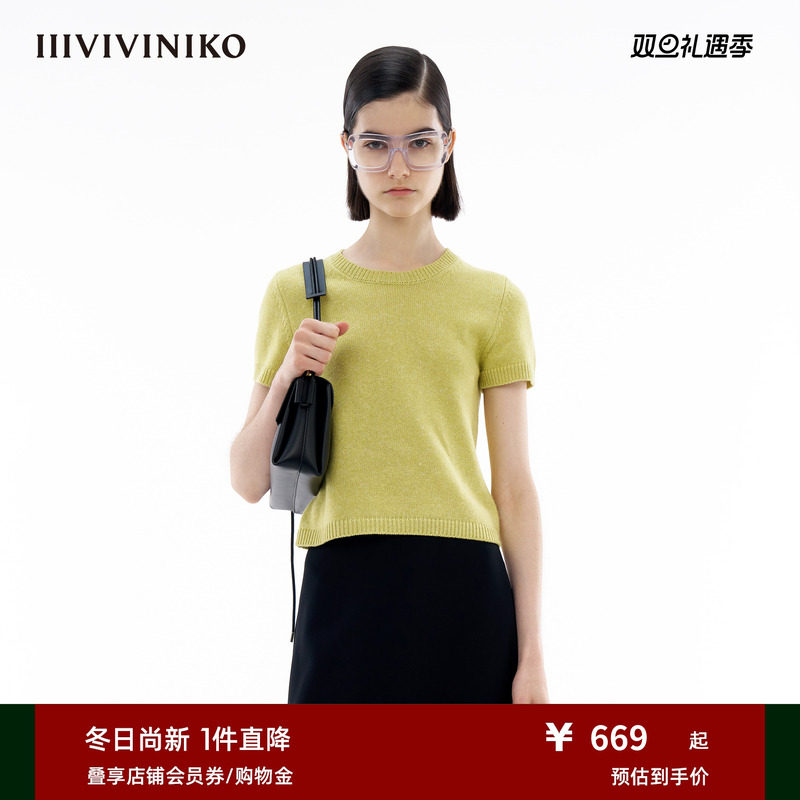 IIIVIVINIKO短袖针织套头衫
