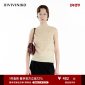 泡泡纱圆领上衣女R424781176D 新款 重工压褶 IIIVIVINIKO夏季