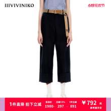 精仿羊毛面料 IIIVIVINIKO 子女M312806160B 宽松通勤九分西裤