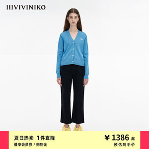 IIIVIVINIKO新品V领针织开衫