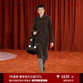 戚薇 孟子义 卢昱晓同款 IIIVIVINIKO冬新款 仿麂皮绒外套女