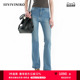子女B431812201B 复古通勤水洗弹力牛仔裤 IIIVIVINIKO秋季 新款