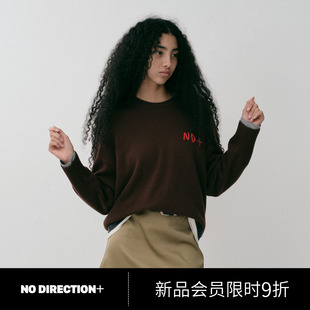 N540107603C34 手工刺绣logo圆领针织衫 DIRECTION