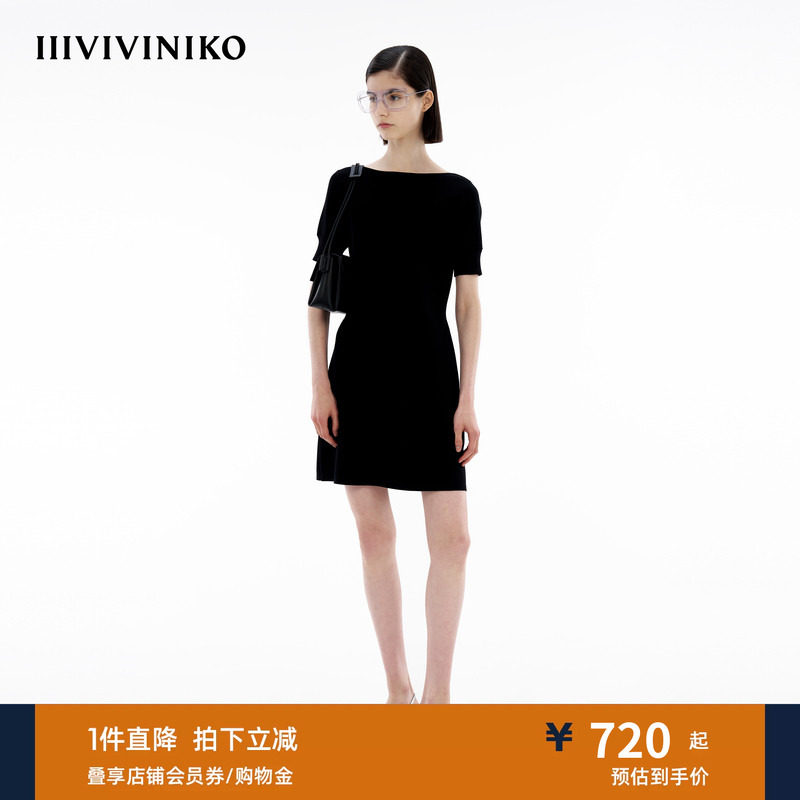 收腰针织连衣裙IIIVIVINIKO图片