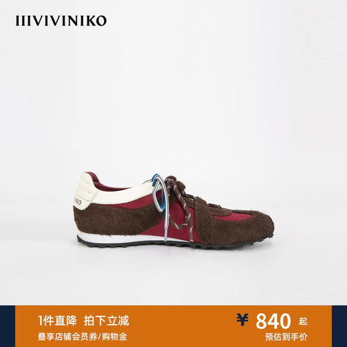 IIIVIVINIKO秋季新款轻量感镂空撞色拼接运动鞋女2535103902A