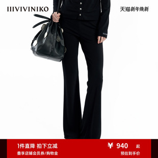 直筒休闲长裤 经典 IIIVIVINIKO秋新款 子B434812329A 思博莱纤维