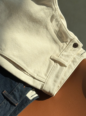 NO DIRECTION+ 棉100%复古弧形牛仔长裤子N611810205A