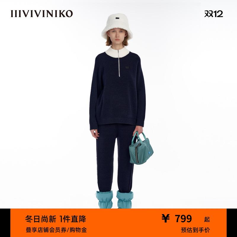 针织套头衫IIIVIVINIKO半高领