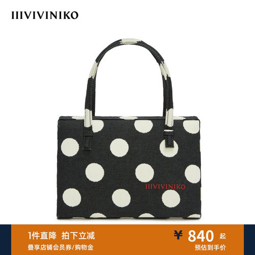 IIIVIVINIKO春季新款Polka Dot波点手提包2515502192A