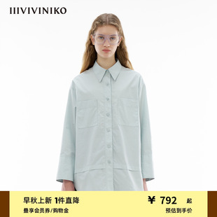 简约彩色宽松纯棉衬衫 新款 新疆长绒棉 女 IIIVIVINIKO夏季