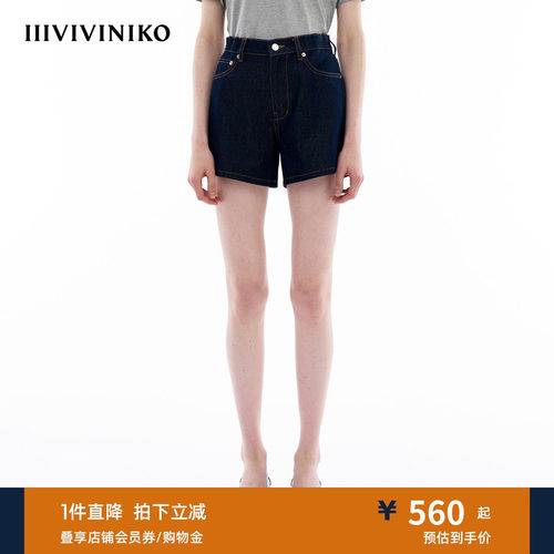廓型牛仔短裤IIIVIVINIKO