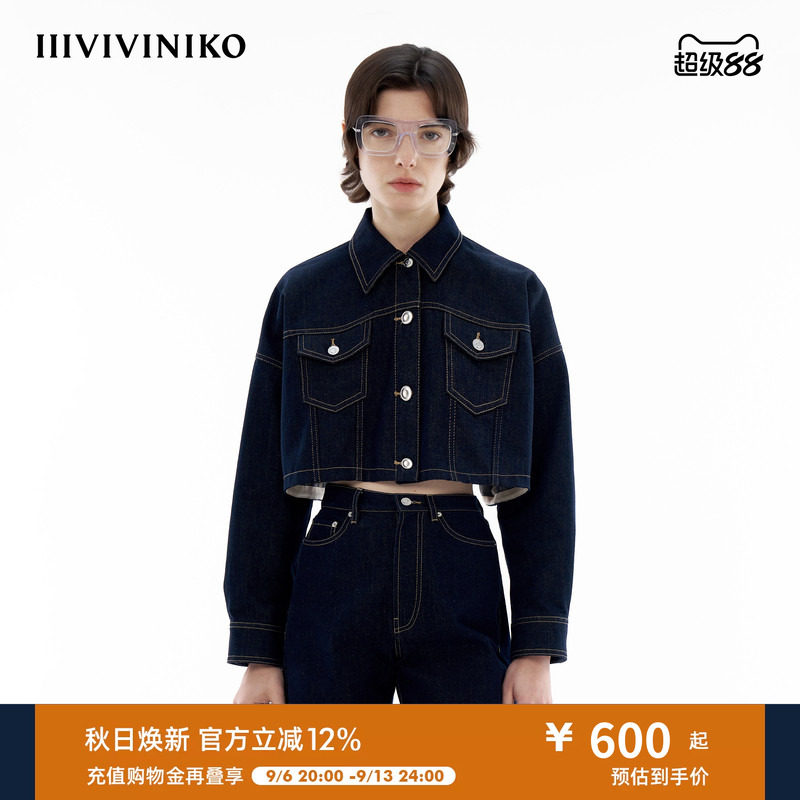全棉牛仔夹克外套IIIVIVINIKO图片