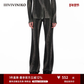 提花针织微喇裤 IIIVIVINIKO 天蚕丝粘纤纱线 子女M333811630C