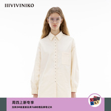 IIIVIVINIKO2024春季新款百搭时髦宽松运动落肩衬衫女M414714149C