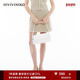 气质时尚 IIIVIVINIKO春季 新款 通勤卷边A字短半身裙女M413809619C