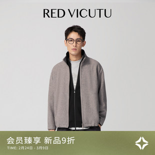 VICUTU威可多男大衣绵羊毛舒暖御寒外套时尚百搭休闲商务通勤外搭