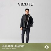 舒暖百搭商务短款 时尚 鹅绒外套 新款 VICUTU威可多羽绒服男2025冬季