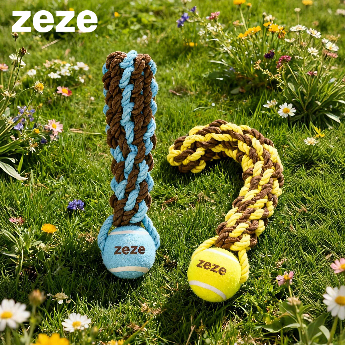 ZEZE狗狗绳结玩具解闷