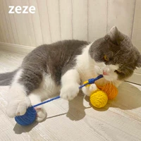 Zeze может повесить игрушечный шарик для кошки дразнить кошка, чтобы укусить мяч кошачьего меча коноплята, шарик для котята и кошачьего самоотверженства