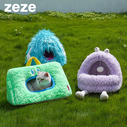 ZEZE新品怪兽保暖猫窝