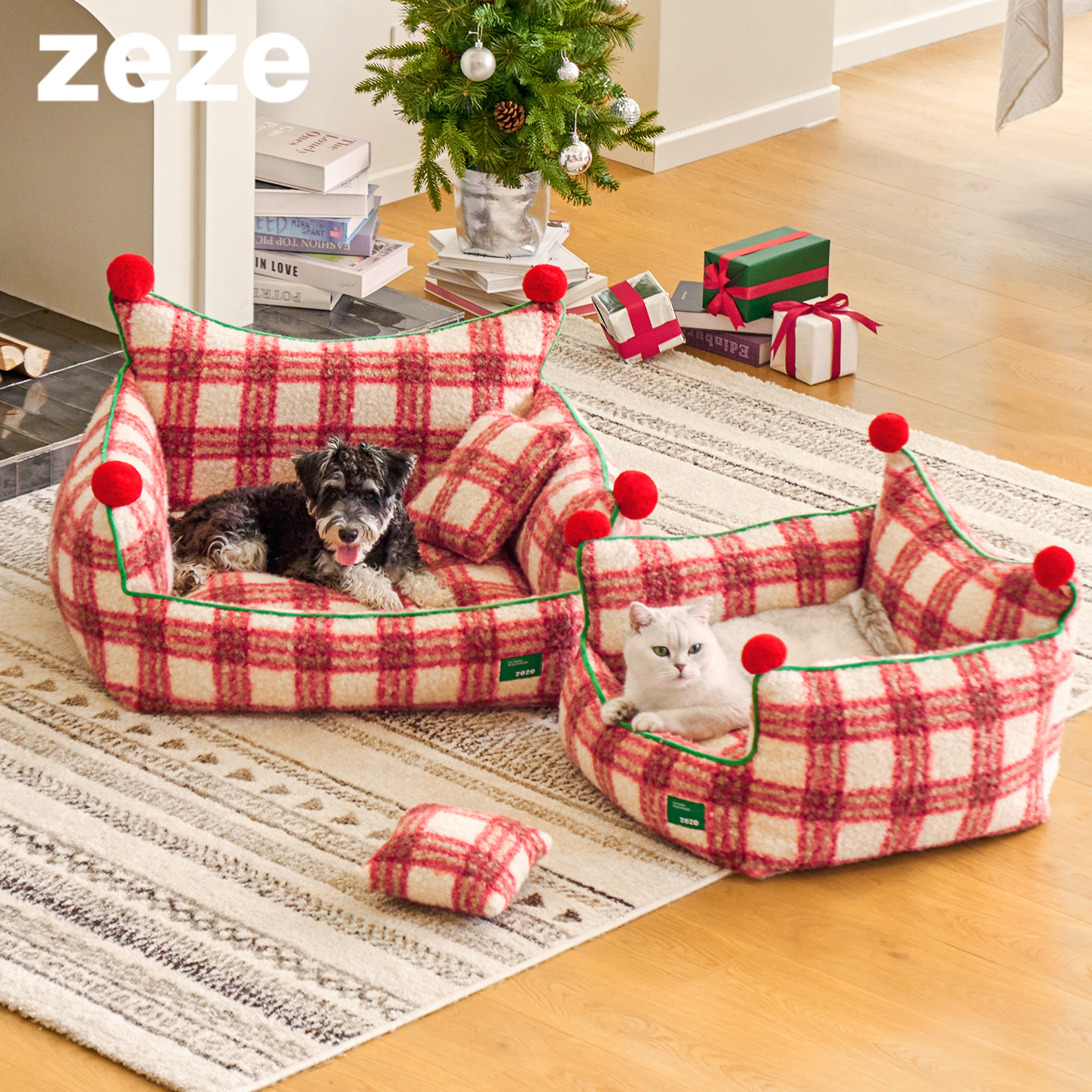 zeze绒绒保暖可拆洗宠物沙发床