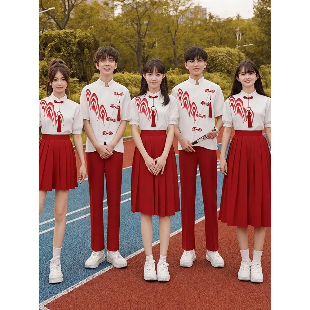 初高中学生合唱团诗歌朗诵比赛演出服演讲服装学院风校服毕业班服