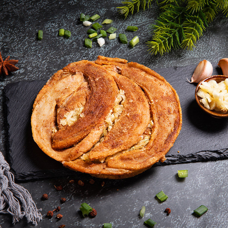 泉州闽南古早味小吃哆有爱肉粕蒜香圆饼猪油粕润脂渣肉即食250g营