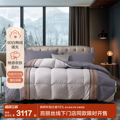 百丽丝家纺印花羽绒加厚冬被