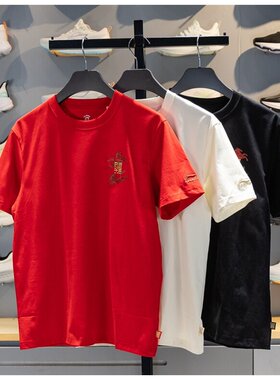 李宁T恤2026春季新款日进斗金系列男子冰感舒适短袖文化衫AHSW017