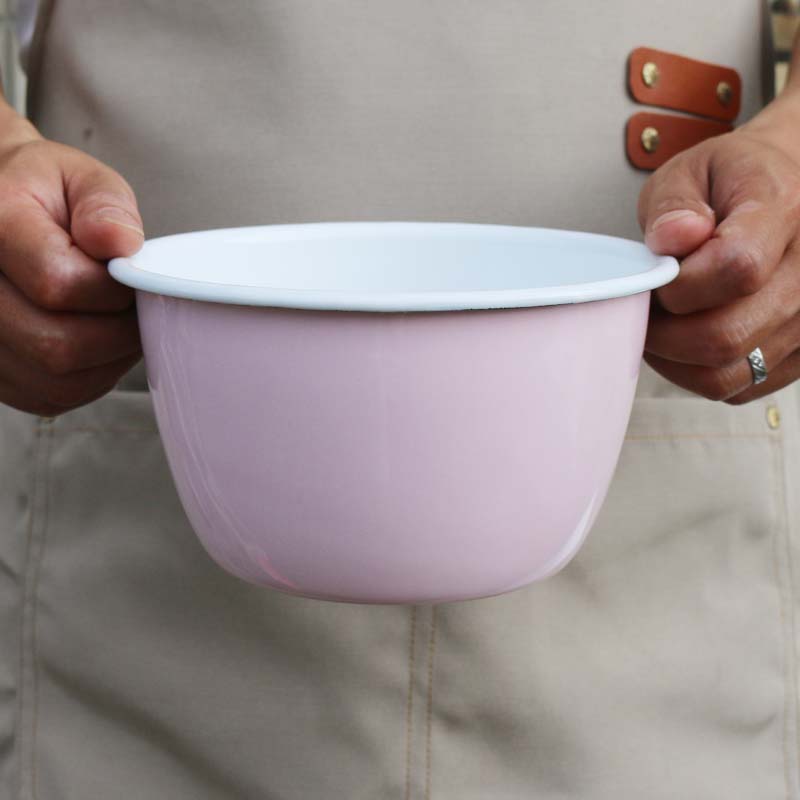 高品质加厚珐琅搪瓷米饭碗沙拉碗搪瓷深碗家用汤碗面碗防摔耐高温