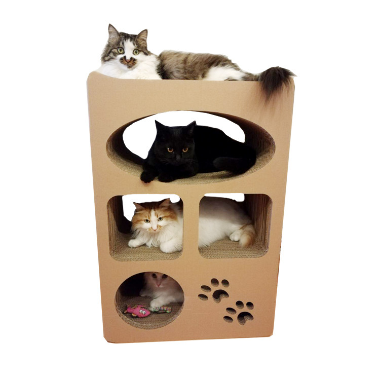 新款大型猫抓板用品岗楼爬架瓦楞纸耐磨沙发加大魔爪加厚钻洞娱乐