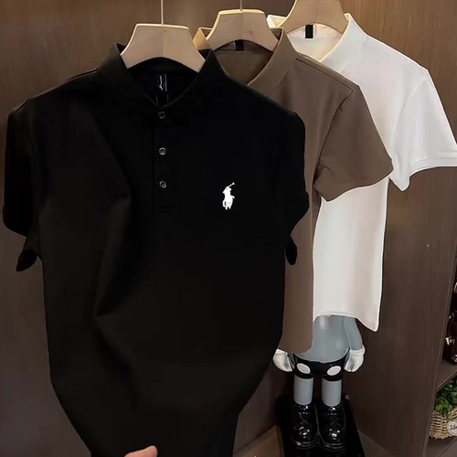 战马polo衫男士纯色时尚