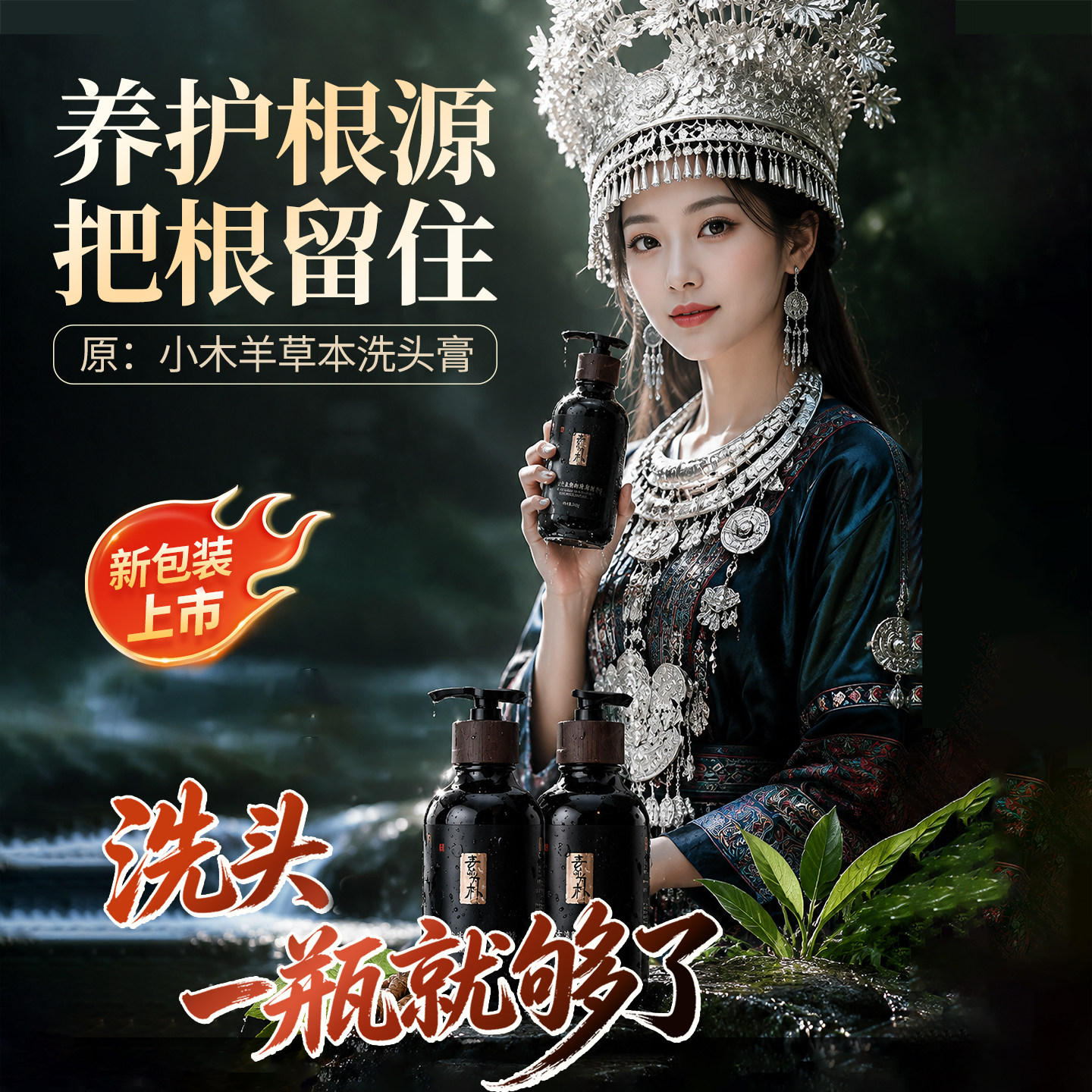 素为朴古法熬制草本洗头膏适用于易断发易脱发易头痒人群头皮膏方