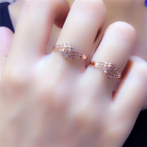 18k女士不过敏真金不褪色戒指