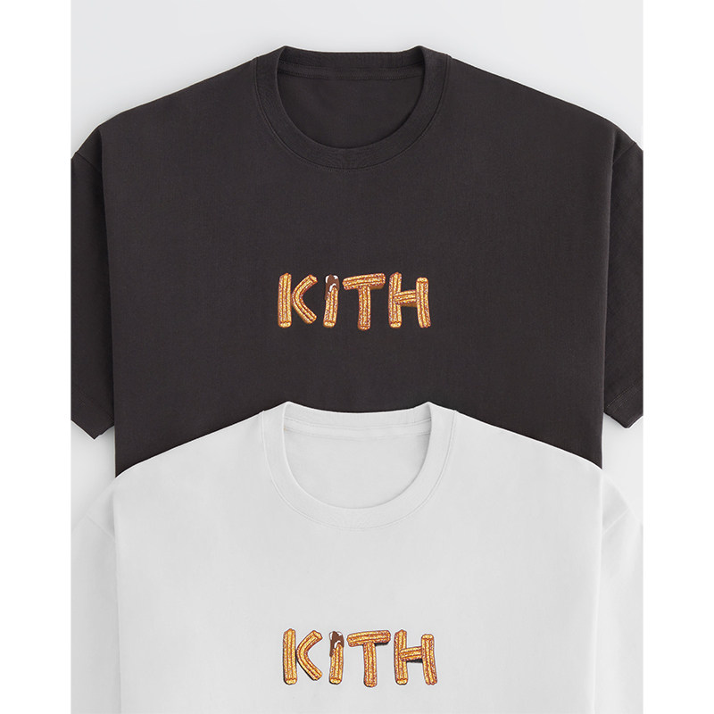 kith treats churro tee 美食薯条logo标志创意设计 纯棉半袖t恤