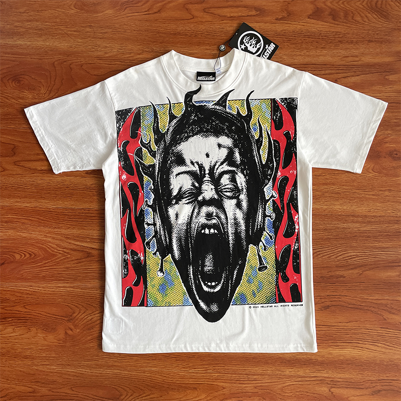 Hellstar Studios 摇滚风印花男女同款休闲短袖T恤