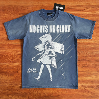 HellStar Studios NO GUTS NO GLORY洗水做旧短袖T恤