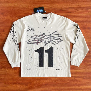 Hellstar studios Moto Cross Long Sleeve Tee男女款休闲长袖T恤