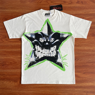 Hellstar Studios Smiling star T-Shirt 烫钻印花休闲短袖T恤