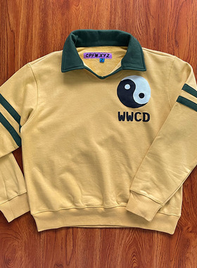欧美潮流新款菲董CPFM.XYZ Rugby Polo WWCD Hoodie八卦卫衣