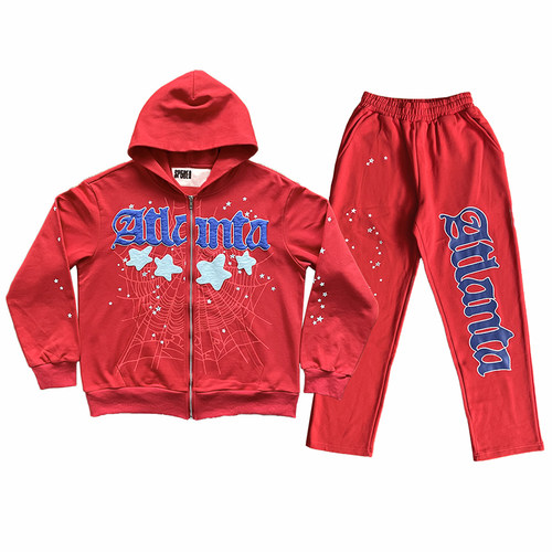Sp5der worldwide 555555 Atlanta Hoodie 星星休闲长裤卫衣套装