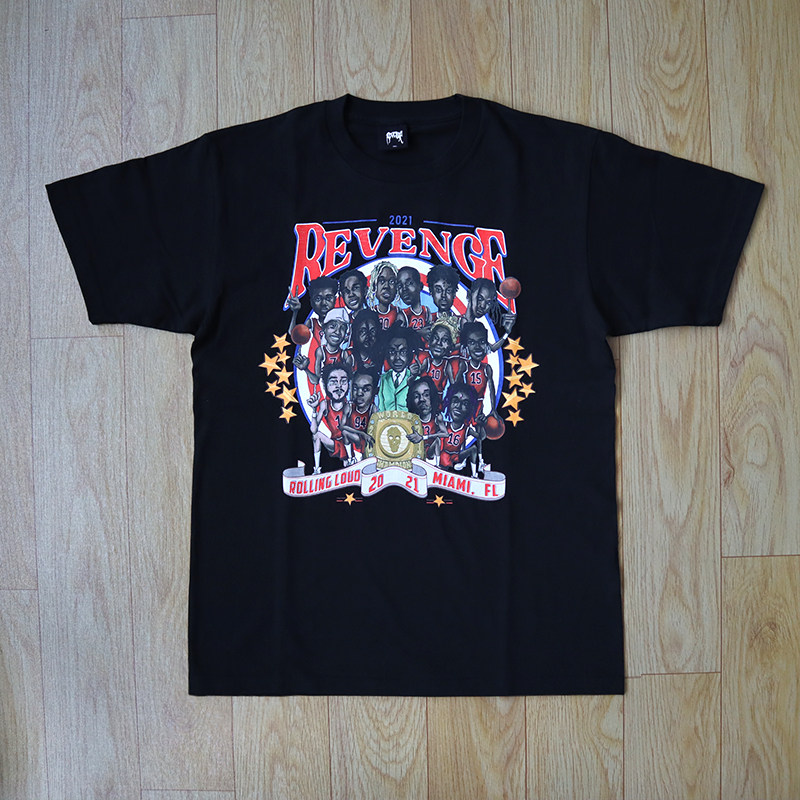 Revenge Rolling Lou Tee 周边纯棉短袖圆领印花T恤潮牌原创设计