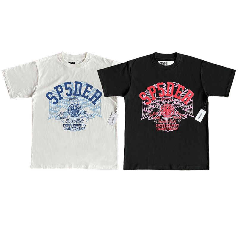 Sp5der worldwide 555555 TEE字母印花休闲短袖T恤