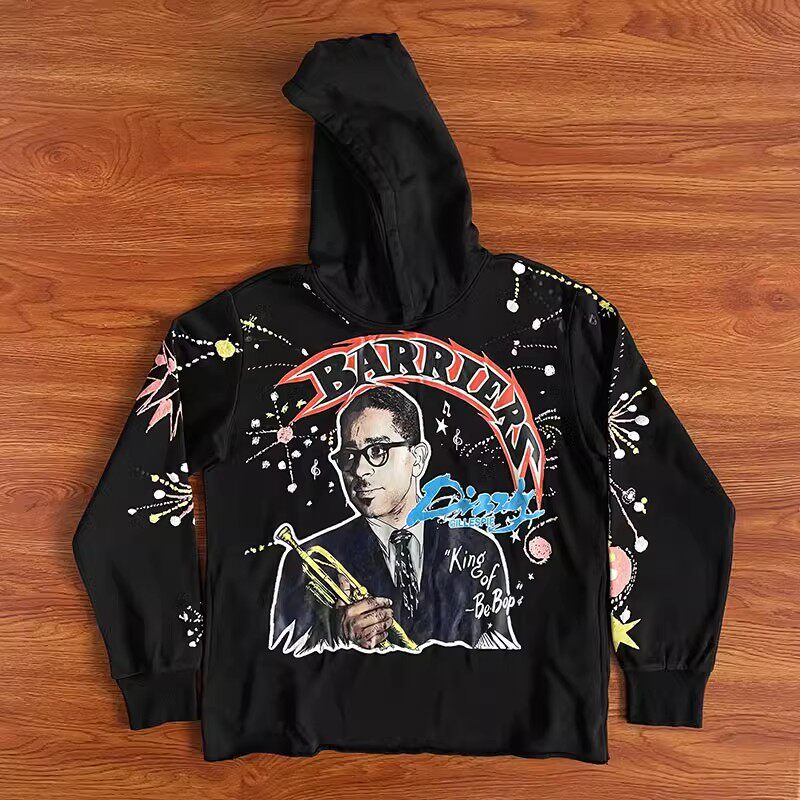 Barriers Dizzy Gillespie Hoodie 涂料双面印花男女帽衫卫衣