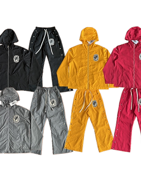 SAINT VANITY 刺绣柳钉运动风休闲风衣外套长裤套装