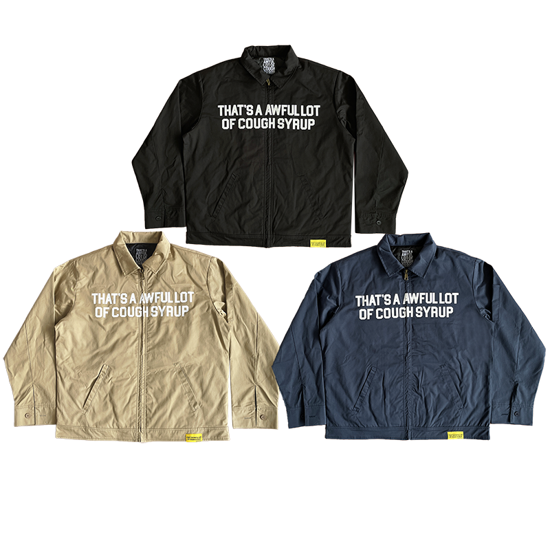 That's A Awful Lot of Cough Syrup字母印花休闲夹克外套