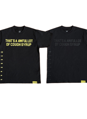 That's A Awful Lot of Cough Syrup 休闲字母刻度印花短袖T恤