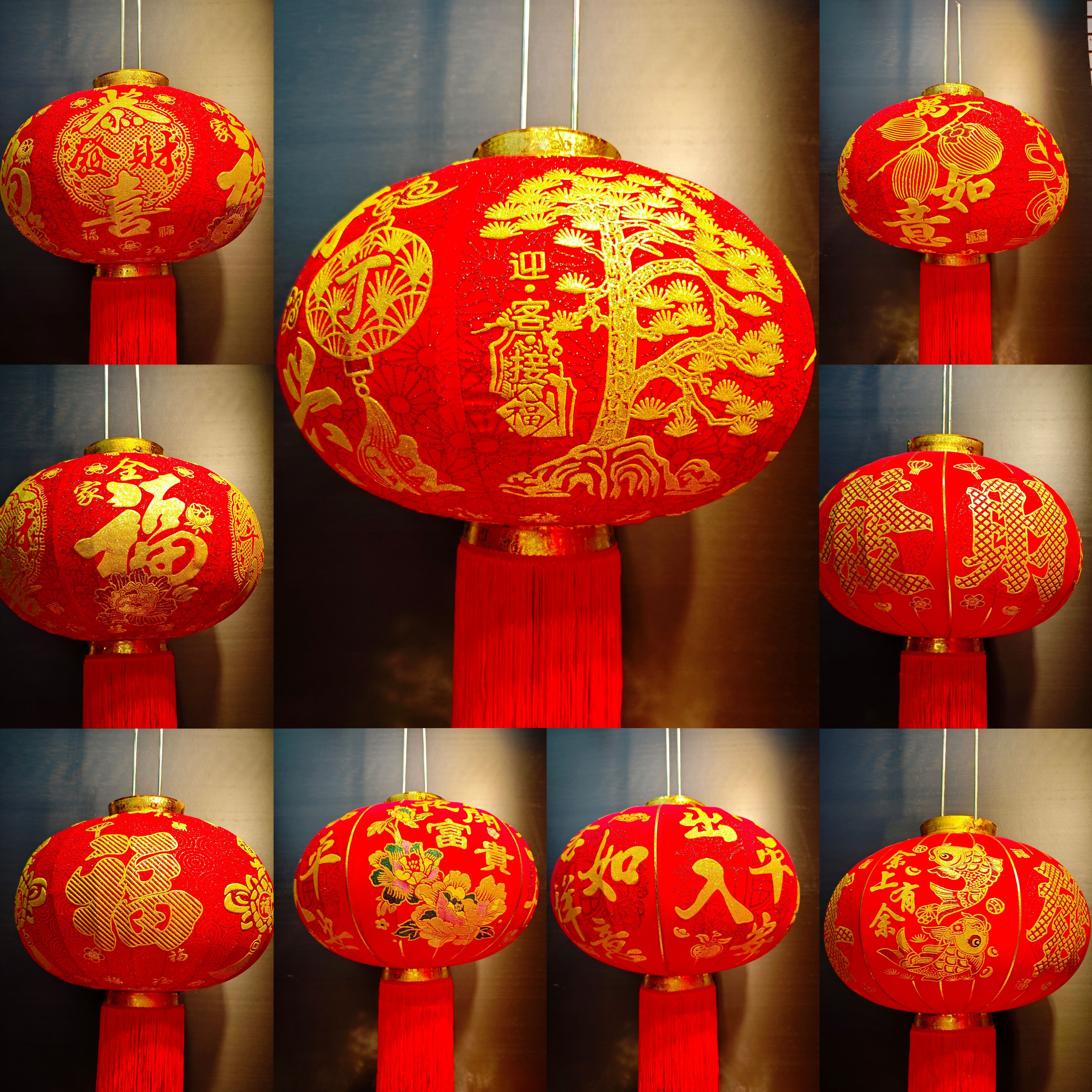 2026新款红灯笼大门口一对吊灯元旦春节户外新年装饰阳台过年挂饰