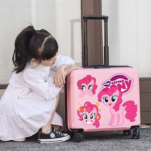 儿童骑行拉杆箱小马宝莉儿童行李箱女童万向轮卡通可坐骑旅行箱宝